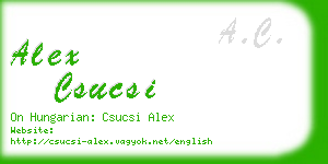 alex csucsi business card